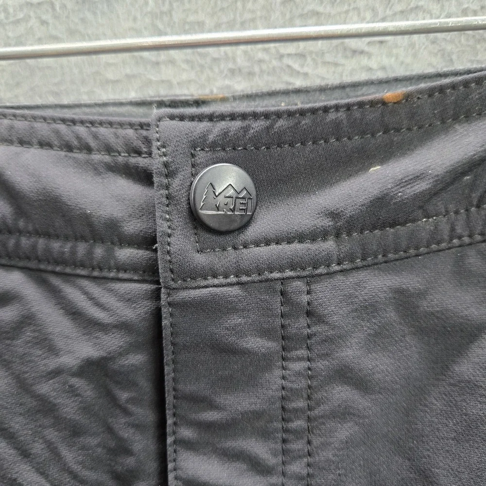 REI Men Activewear Pants 30X32 Black Nylon Spandex Hiking Pants Zipper 32
